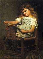 John George Brown - Bilder Gemälde - A Leisure Hour