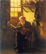 John George Brown - Bilder Gemälde - An Idle Hour