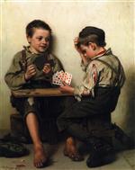 John George Brown - Bilder Gemälde - Bluffing