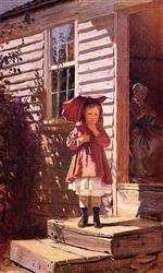 John George Brown - Bilder Gemälde - Broken Parasol