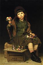 John George Brown - Bilder Gemälde - Buy a Posy