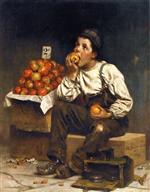 John George Brown  - Bilder Gemälde - Eating the Profits