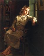 John George Brown  - Bilder Gemälde - Girl at the Window