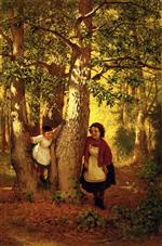 John George Brown  - Bilder Gemälde - Hide and Seek