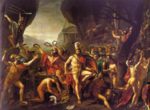 Jacques Louis David - Bilder Gemälde - Leonidas an den Thermopylen