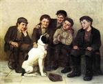 John George Brown  - Bilder Gemälde - In Good Hands