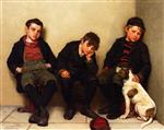 John George Brown  - Bilder Gemälde - In Hard Luck