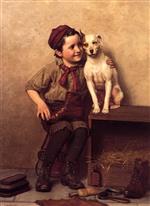 John George Brown  - Bilder Gemälde - My Pardner