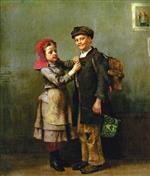 John George Brown  - Bilder Gemälde - Saint Patrick's Day