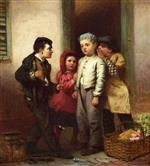 John George Brown  - Bilder Gemälde - Sorry He Spoke