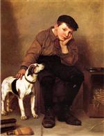 John George Brown  - Bilder Gemälde - Sympathy