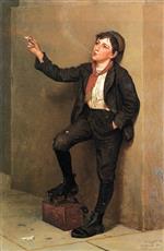 John George Brown  - Bilder Gemälde - Taking a Break