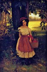 John George Brown  - Bilder Gemälde - The Berry Picker