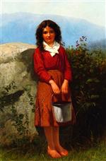 John George Brown  - Bilder Gemälde - The Berry Picker