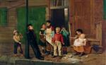 John George Brown  - Bilder Gemälde - The Bully of the Neighborhood