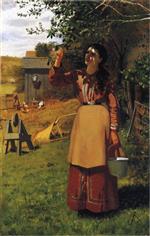 John George Brown  - Bilder Gemälde - The Cherry Picker
