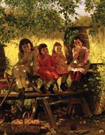 John George Brown  - Bilder Gemälde - The Cider Mill