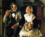 John George Brown  - Bilder Gemälde - The Deacon's Wife