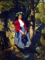 John George Brown  - Bilder Gemälde - The Little Queen of the Woods