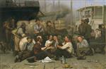John George Brown  - Bilder Gemälde - The Longshoremen's Noon
