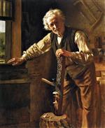 John George Brown  - Bilder Gemälde - The Old Mechanic