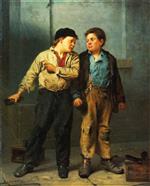 John George Brown  - Bilder Gemälde - The Quarrel