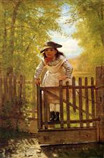 John George Brown  - Bilder Gemälde - The Tomboy