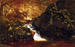 John George Brown  - Bilder Gemälde - Waterfall, Huntington
