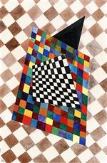 Wassily Kandinsky - Bilder Gemälde - Checked