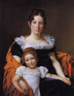 jacques louis david - Bilder Gemälde - Portrait der Comtesse Vilain XIII und Tochter