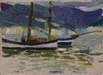 Wassily Kandinsky  - Bilder Gemälde - Fishing Boats, Sestri
