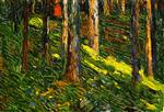 Wassily Kandinsky  - Bilder Gemälde - Forest Landscape with Red Figure