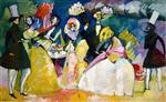 Wassily Kandinsky  - Bilder Gemälde - Group in Crinolines