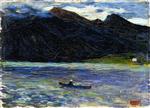 Wassily Kandinsky  - Bilder Gemälde - Kochel - Lake with Boat