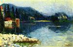 Wassily Kandinsky  - Bilder Gemälde - Kochel - Lake, Fog