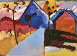 Wassily Kandinsky  - Bilder Gemälde - Kochel - Straight Road