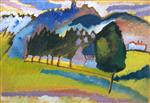 Wassily Kandinsky  - Bilder Gemälde - Landscape with Rolling Hills