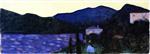 Wassily Kandinsky  - Bilder Gemälde - Mountain Landscape with Lake