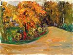 Wassily Kandinsky  - Bilder Gemälde - Park in Autumn