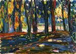 Wassily Kandinsky  - Bilder Gemälde - Park of St. Cloud - Autumn II