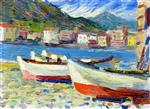 Wassily Kandinsky  - Bilder Gemälde - Rapallo, Boats