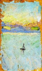 Wassily Kandinsky  - Bilder Gemälde - Sailboat at Sea