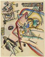 Wassily Kandinsky  - Bilder Gemälde - The Horseman