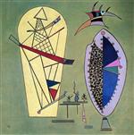 Wassily Kandinsky  - Bilder Gemälde - Three Between Two