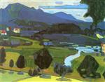 Wassily Kandinsky  - Bilder Gemälde - View over the Staffelsee