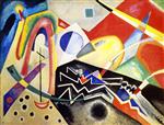 Wassily Kandinsky  - Bilder Gemälde - White Zig Zag