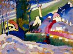 Wassily Kandinsky  - Bilder Gemälde - Winter Landscape with Church