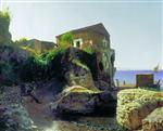 Lev Feliksovich Lagorio - Bilder Gemälde - A Fisherman’s Cottage on Capri