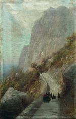 Lev Feliksovich Lagorio  - paintings - A Mountain Landscape