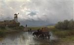 Lev Feliksovich Lagorio - Bilder Gemälde - Cossacks Crossing the River